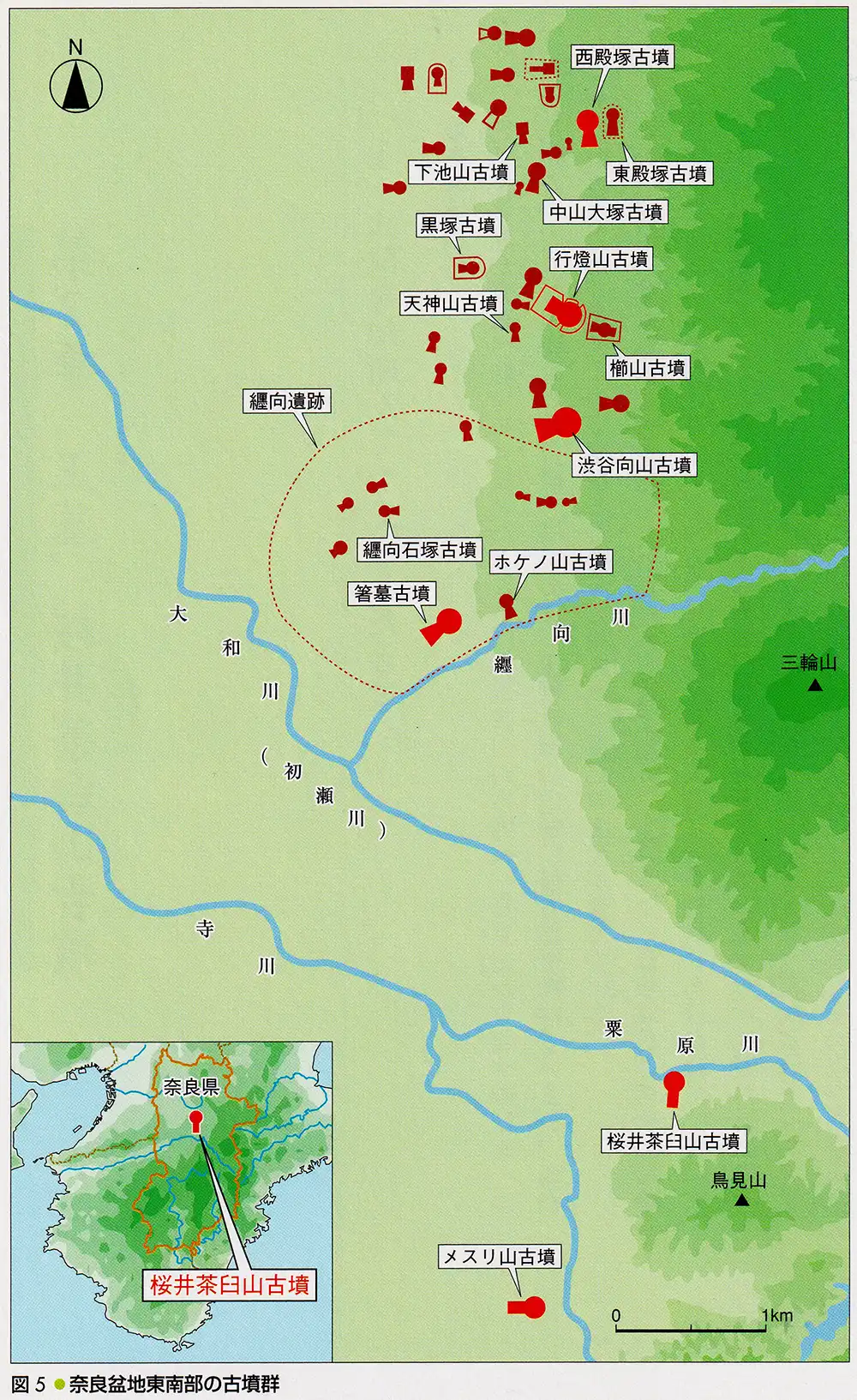 奈良盆地東南部の古墳群