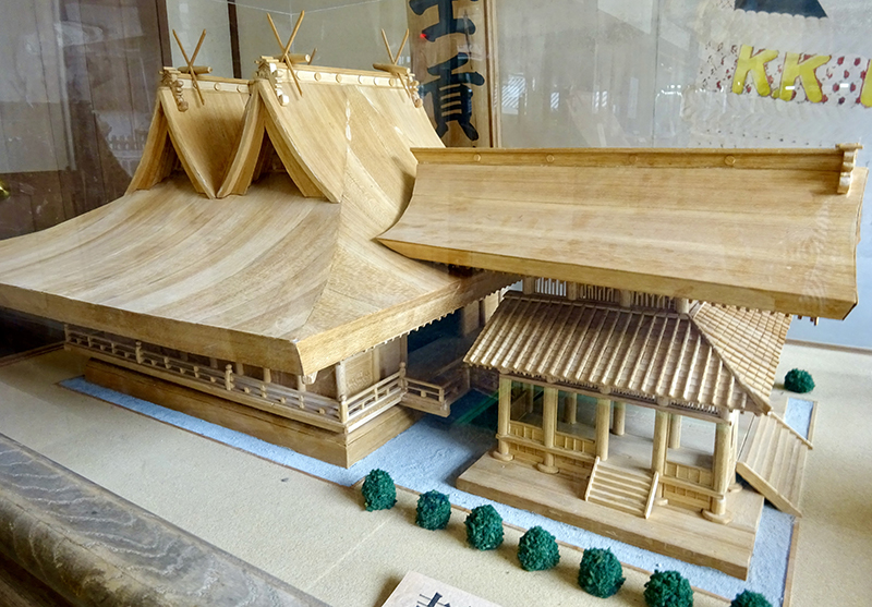 吉備津彦を祀る「吉備津神社」の模型