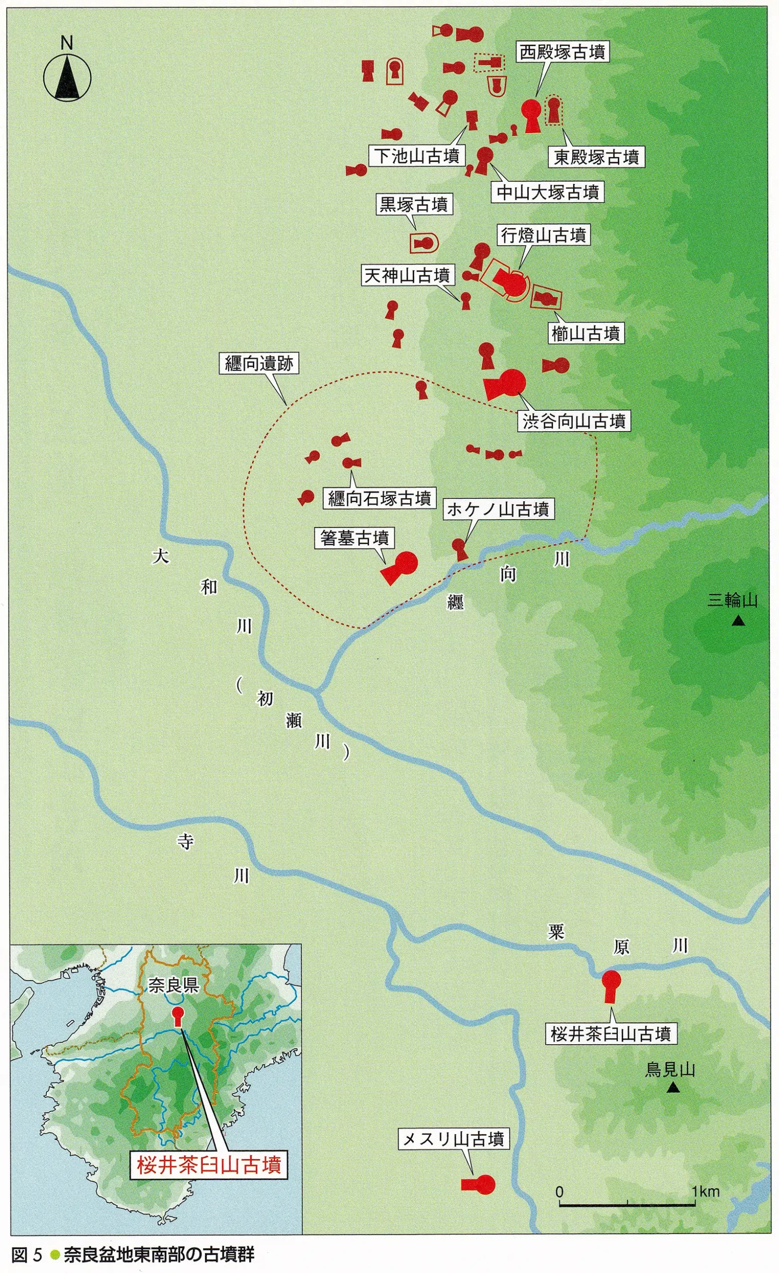 奈良盆地東南部の古墳群