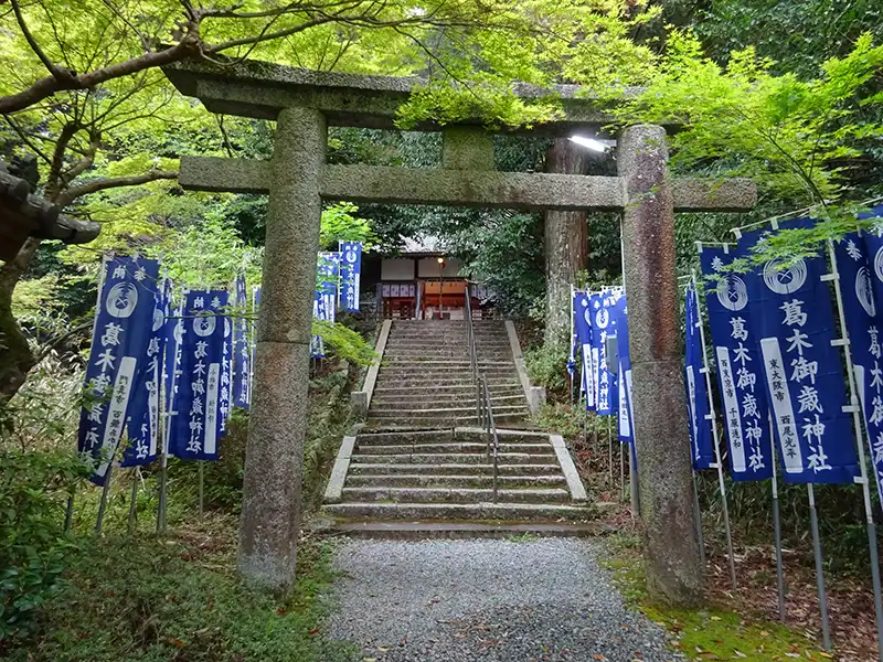 葛木御歳神社の鳥居と参道