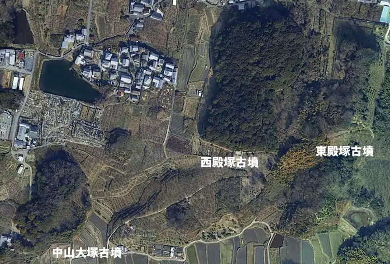 「西殿塚古墳」Google Earth