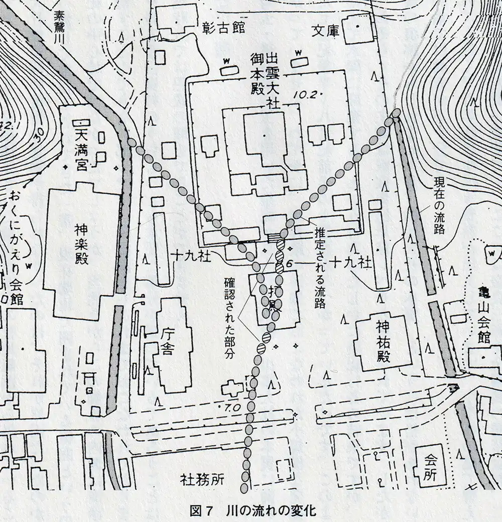 出雲大社に流れていた川の推定