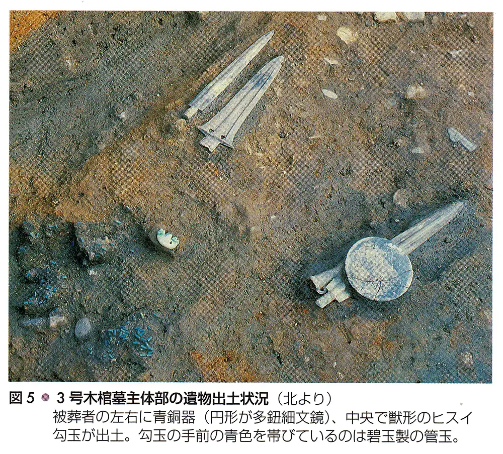 3号木棺墓主体部の遺物出土状況
