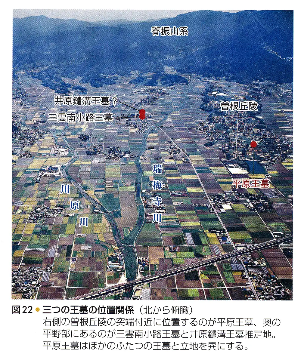 三つの王墓の位置関係