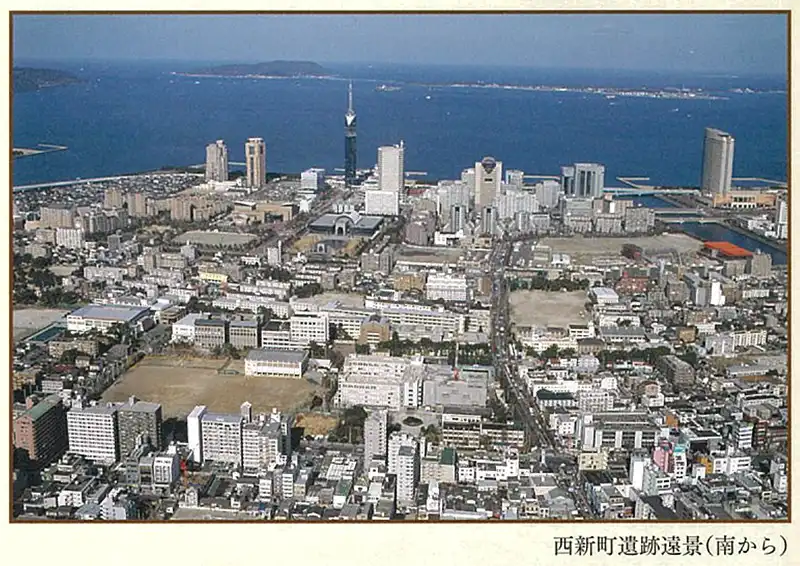 西新町遺跡遠景（南から）