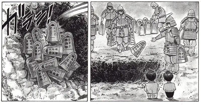 廃棄される出雲の銅鐸