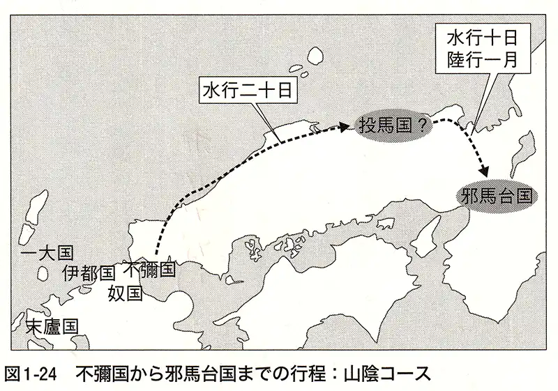 不弥国から邪馬台国までの行程