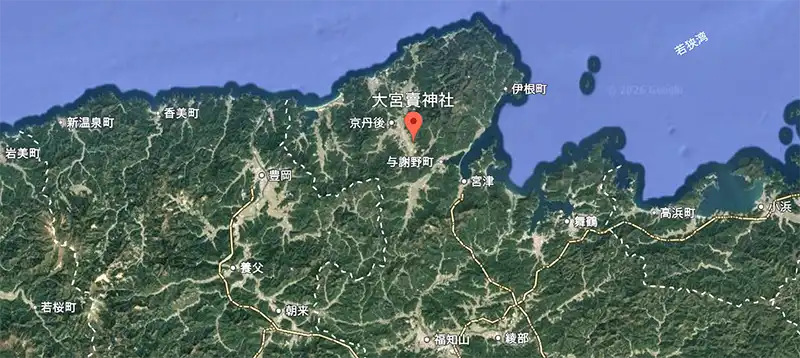 京丹後市「大宮売神社」のグーグルアース